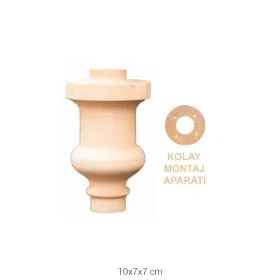 FT25 Torna Ayak (10 cm) Ahşap Boyanabilir Obje